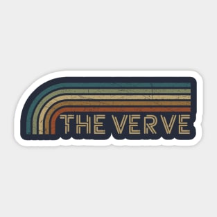 The Verve Retro Stripes Sticker